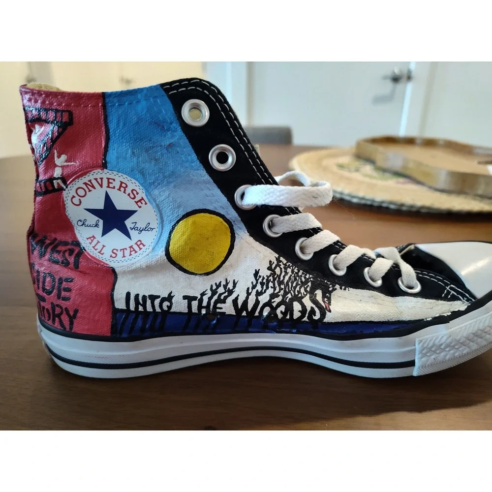 Converse Chuck Taylor High Top Custom Broadway Musical Hand Painted‎ Shoes Black